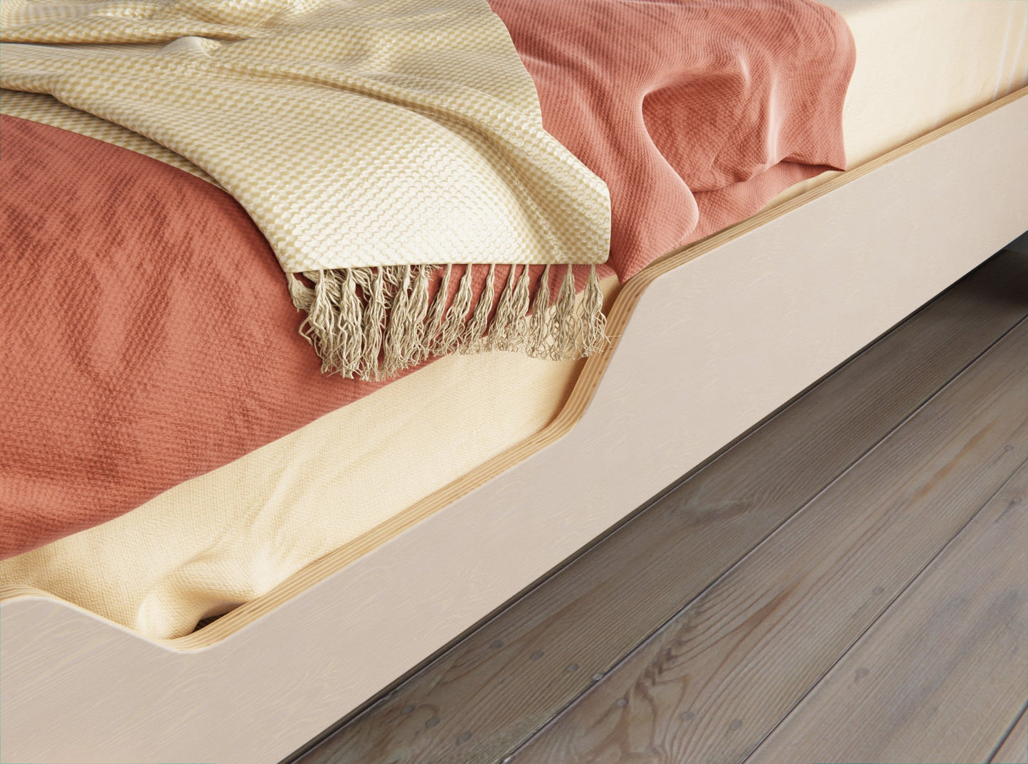 Pressed birch toddler floor bed NZ made