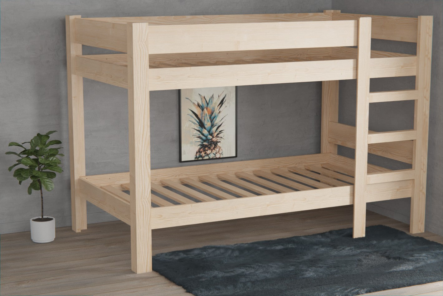 Customise your space with our adjustable bunk bed. Choose the ladder positioning and optional drawer to fit your room layout perfectly