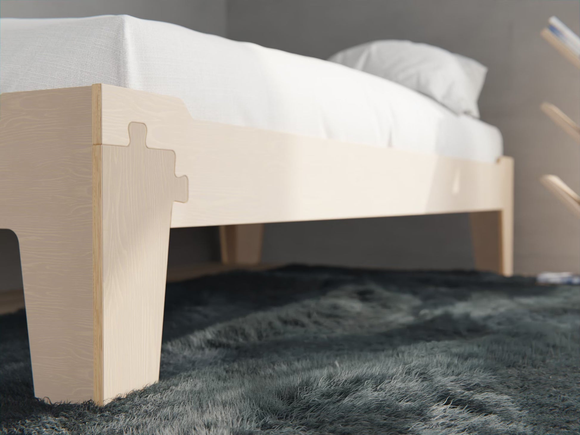 Montessori birch floor bed for kids in Australia — flippable design that grows with your child