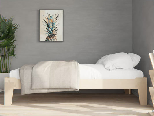 Birch ply flippable floor bed in Australia — Montessori-inspired, low for toddlers, flips to standard height