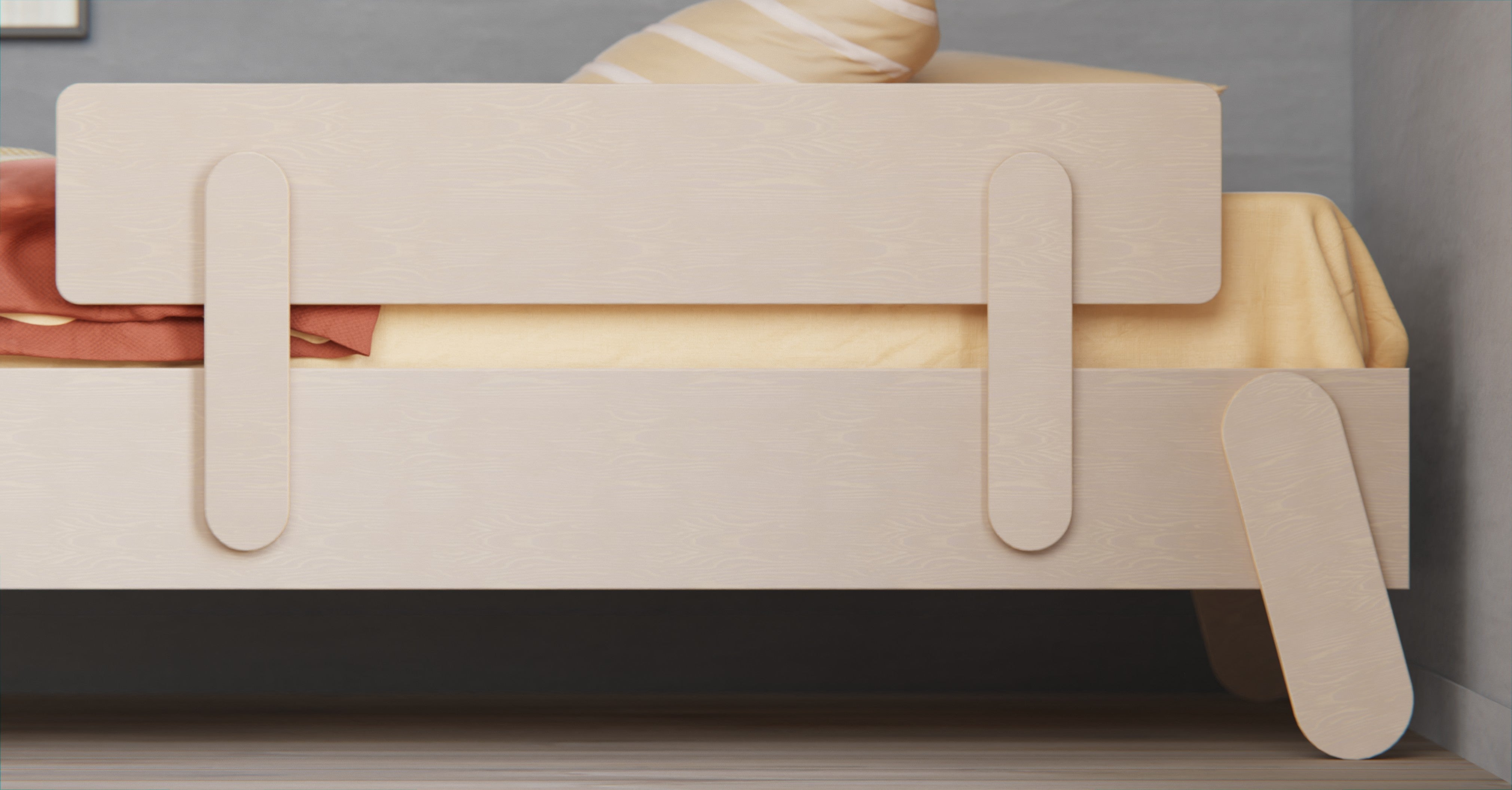 Toddlers bed frame with various legs Kitsmart Furniture Australia