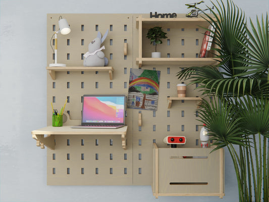 Easel and desk in one with wall organiser NZ